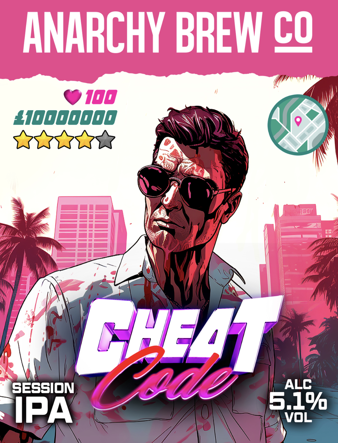 Anarchy Brew Cheat Code 9 Gallons Hazy Pale 5.1%