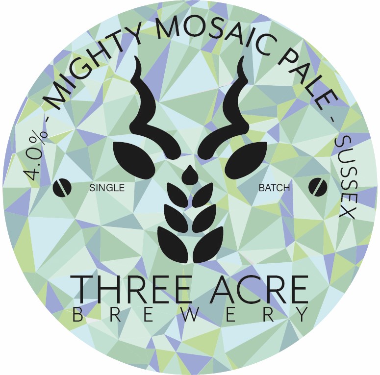 Three Acre Brewery Mighty Mosaic Pale 9 Gallons Pale 4.0%