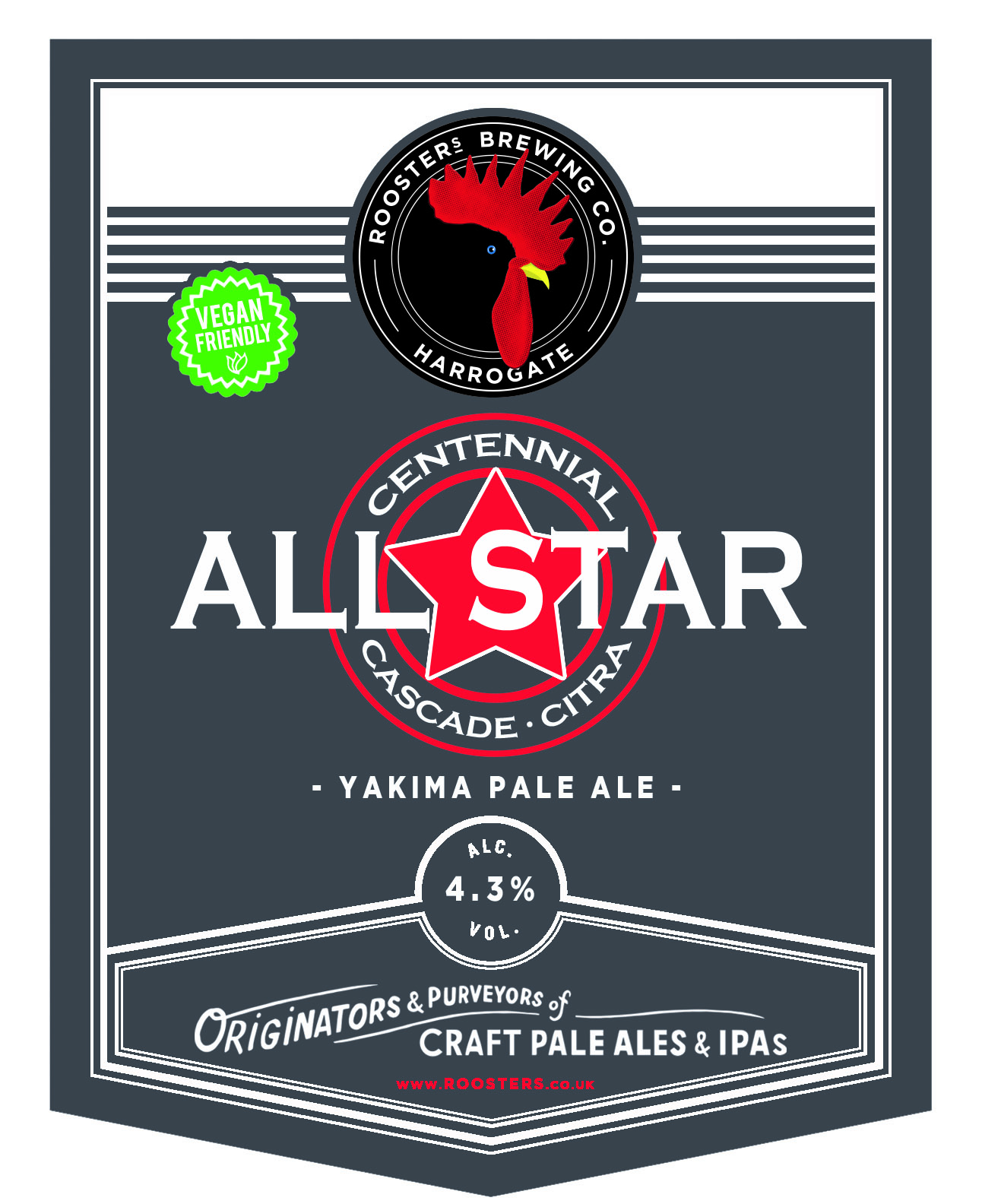 Rooster’s All Star 9 Gallon Pale  4.3%