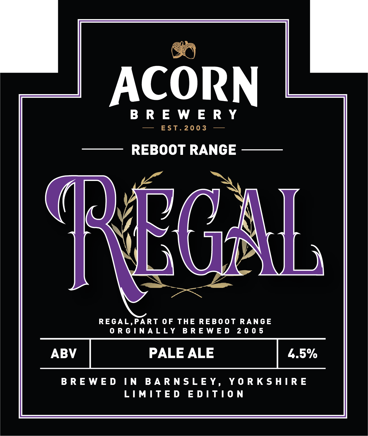 Acorn Regal 9 Gallons Pale 4.5%