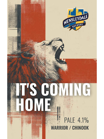 Wensleydale It’s Coming Home 9 Gallons Pale 4.1%